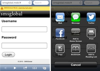 SMSGlobal Mobile Site