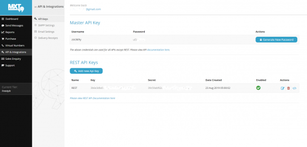 REST API key