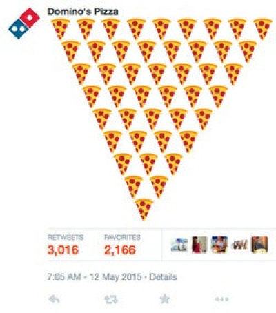 Dominos emoji tweet Dominos emoji tweet
